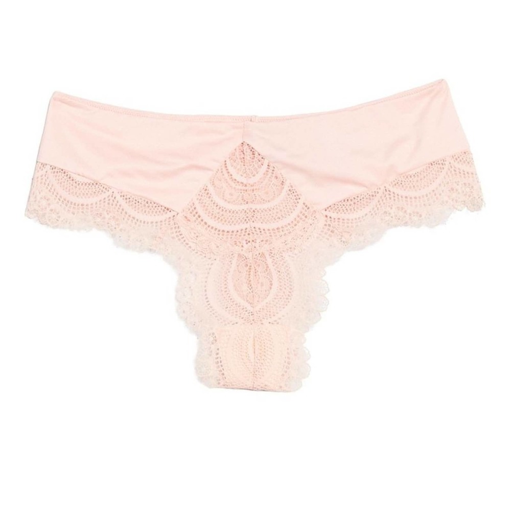 NEW! FREE PEOPLE INTIMATELY thong golden hour PINK makeup lace panties undies​ s
